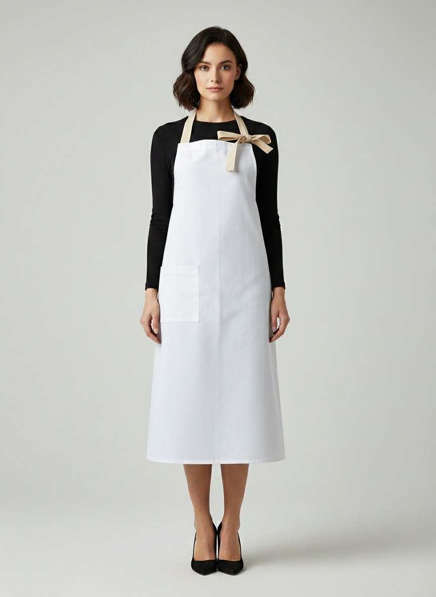 Kitchen Apron with Side Pocket