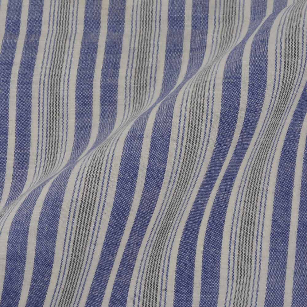 STRIPE PURPLE PURE COTTON 92 GSM HANDWOVEN FABRIC