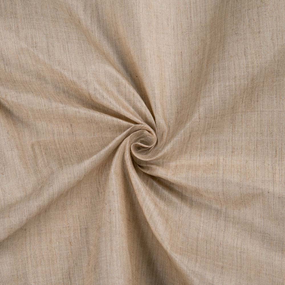PLAIN NATURAL PURE TUSSAR SILK 78 GSM HANDWOVEN FABRIC