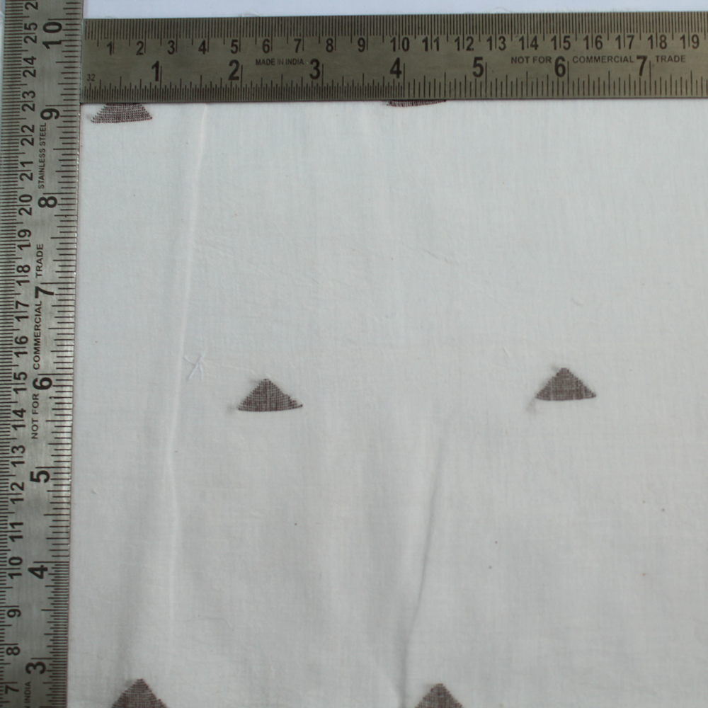 GEOMETRIC CREME JAMDANI PURE COTTON 55 GSM FABRIC 41
