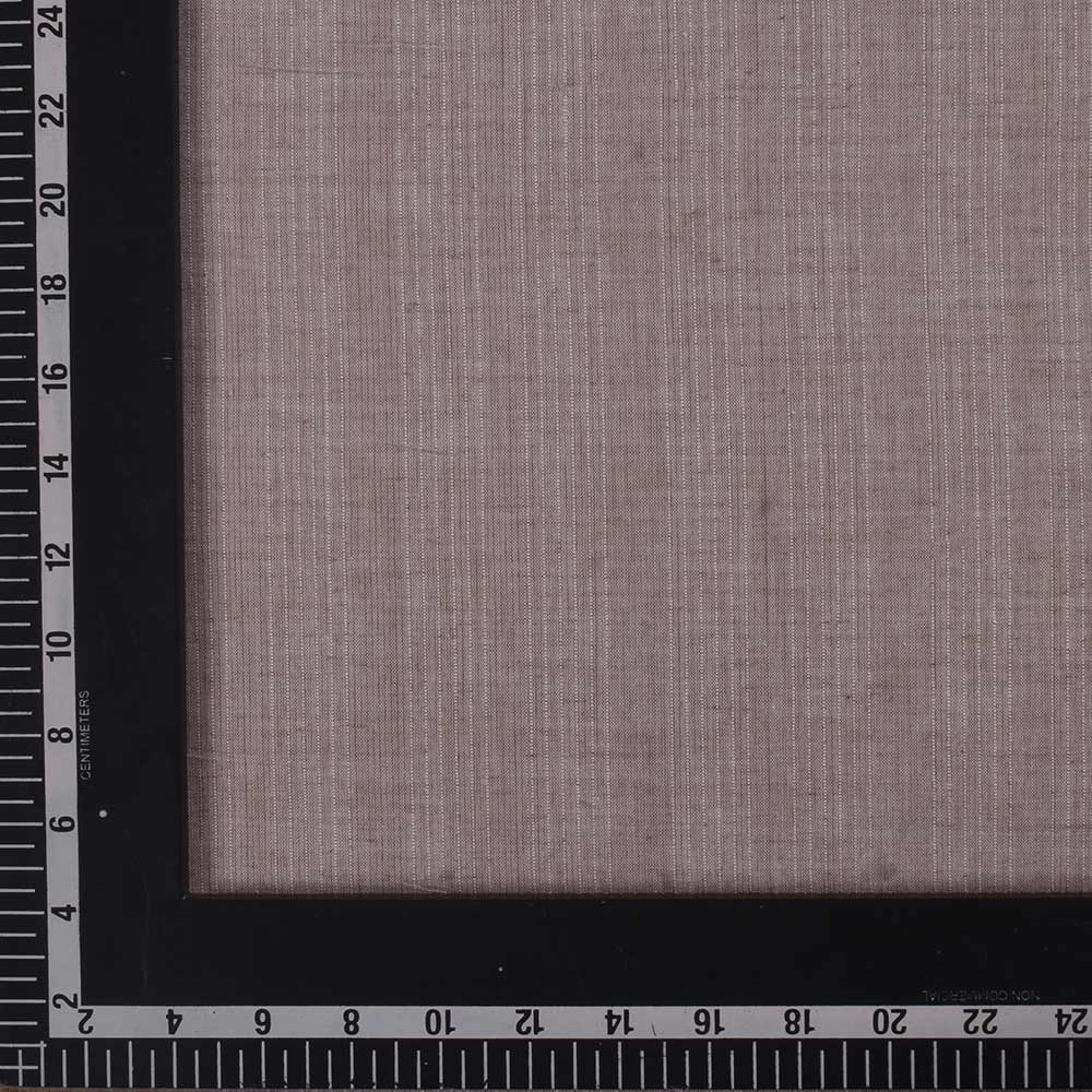 STRIPE TAUPE PURE COTTON 80 GSM HANDWOVEN FABRIC