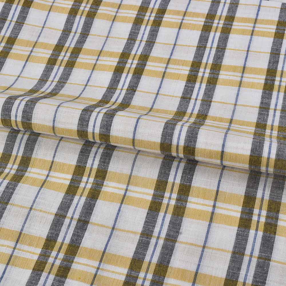 CHECK MULTICOLOR PURE COTTON 98 GSM HANDWOVEN FABRIC 416