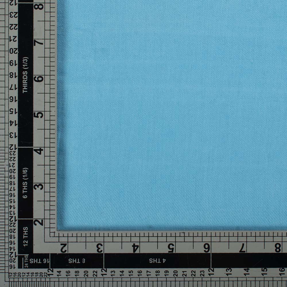 SOLID SATIN TWILL BLUE PURE COTTON 102 GSM HANDWOVEN FABRIC