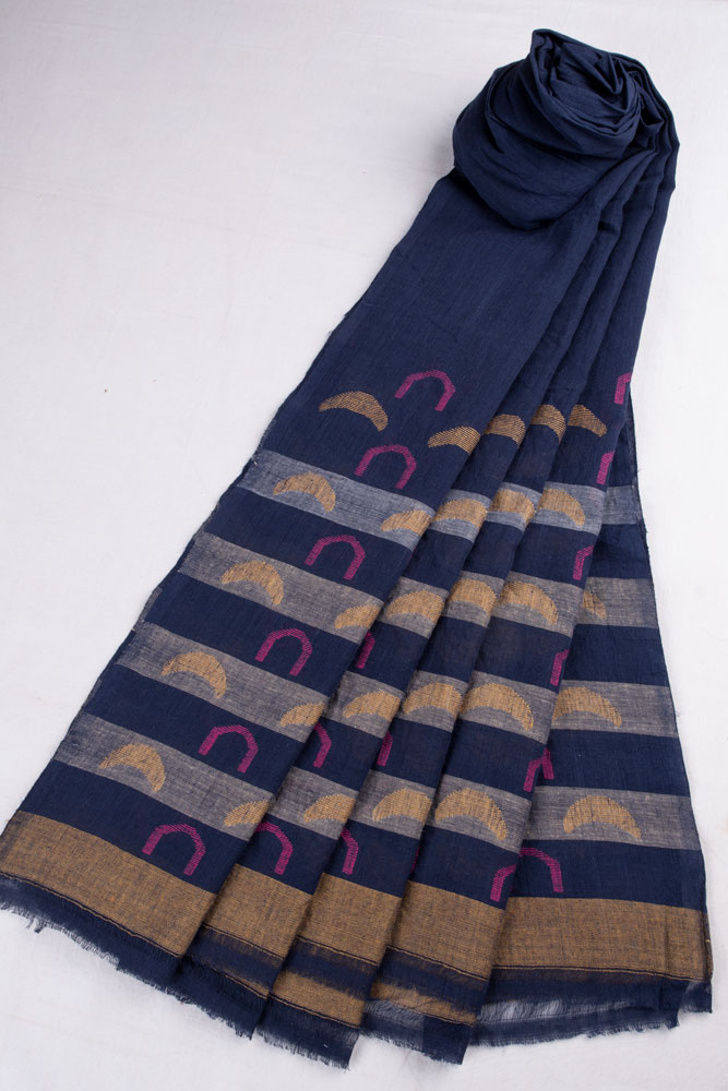 HANDMADE PURE HANDSPUN JAMDANI | COTTON SCARVES 114