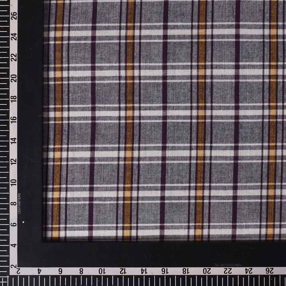 CHECK MULTICOLOR PURE COTTON 98 GSM HANDWOVEN FABRIC 523