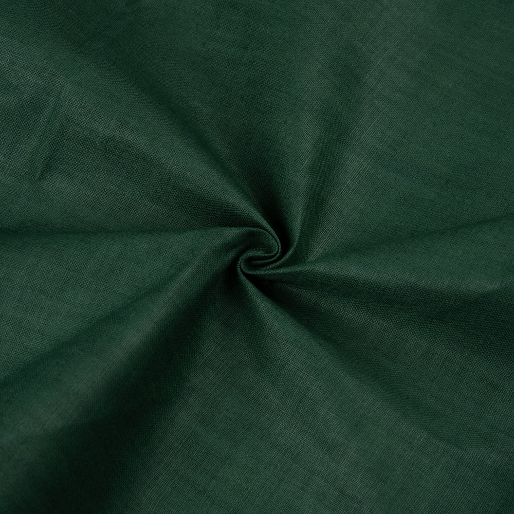 Plain Green Khadi 122 GSM Fabric - Handspun & Handwoven H12