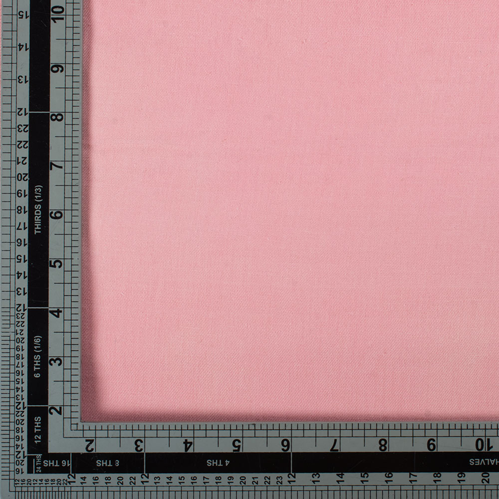 SOLID SATIN TWILL CORAL PINK PURE COTTON 102 GSM HANDWOVEN FABRIC