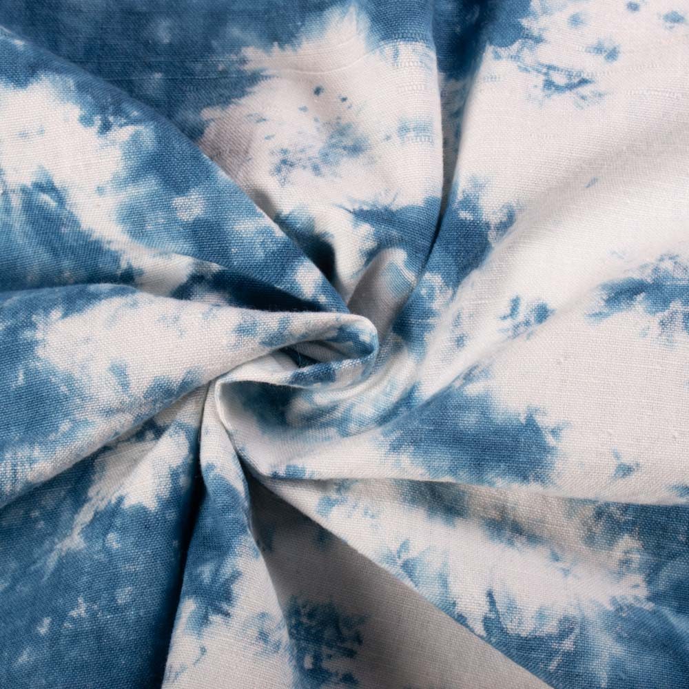 Plain Natural Indigo Tie Dye Khadi Cotton 120 GSM Handwoven Fabric 33