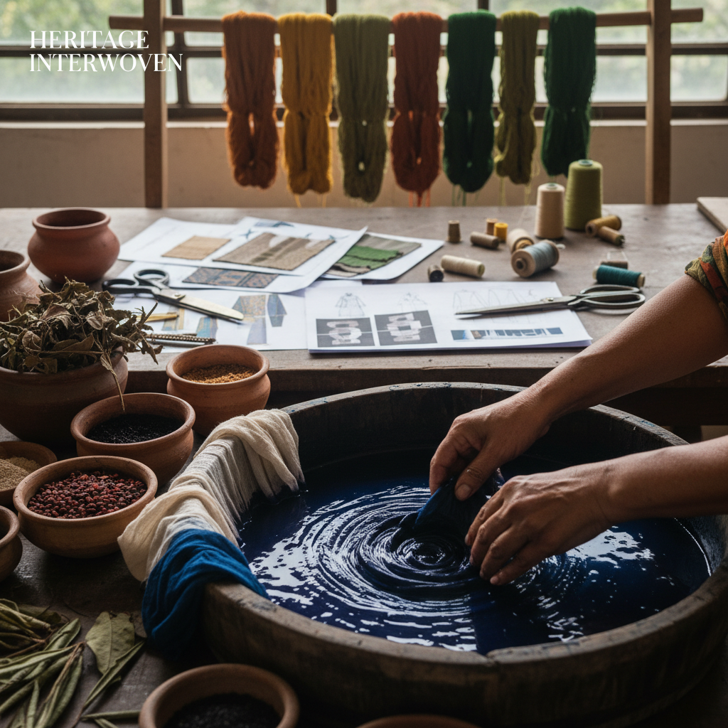 Artisan fabrics wholesale in India: traditional techniques and contemporary fashion design.