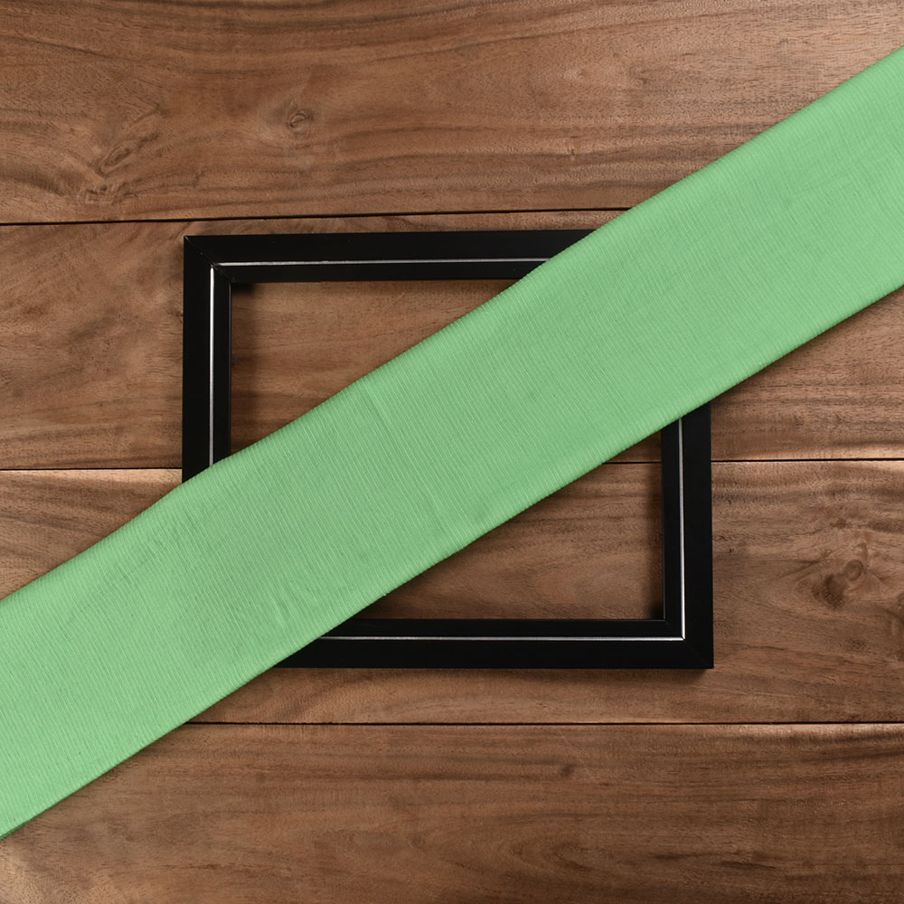 Stripe Green Pure Cotton 77 GSM Handwoven Fabric