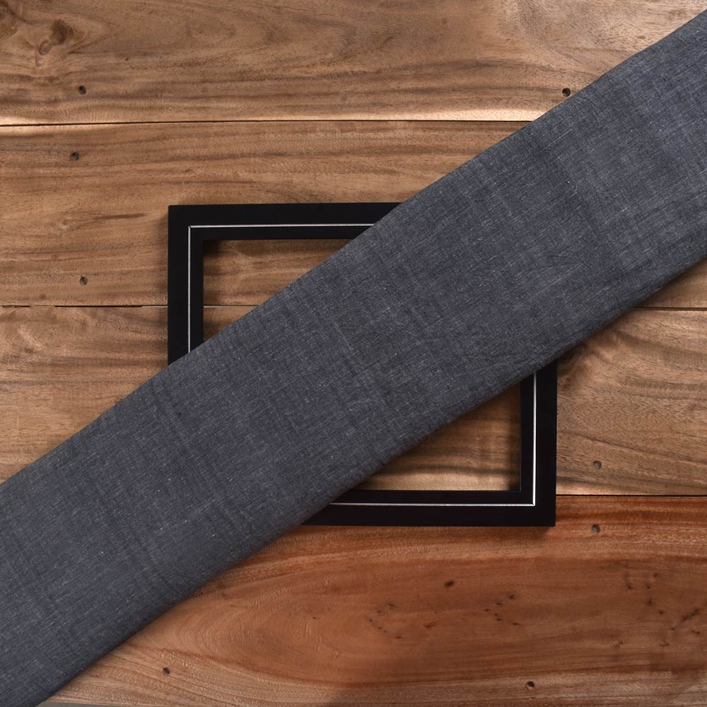 Plain Black Pure Cotton 95 GSM Handwoven Fabric