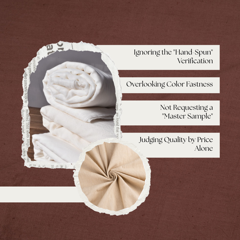 Comparison of authentic handspun khadi fabric versus imitation mill-made cotton textiles