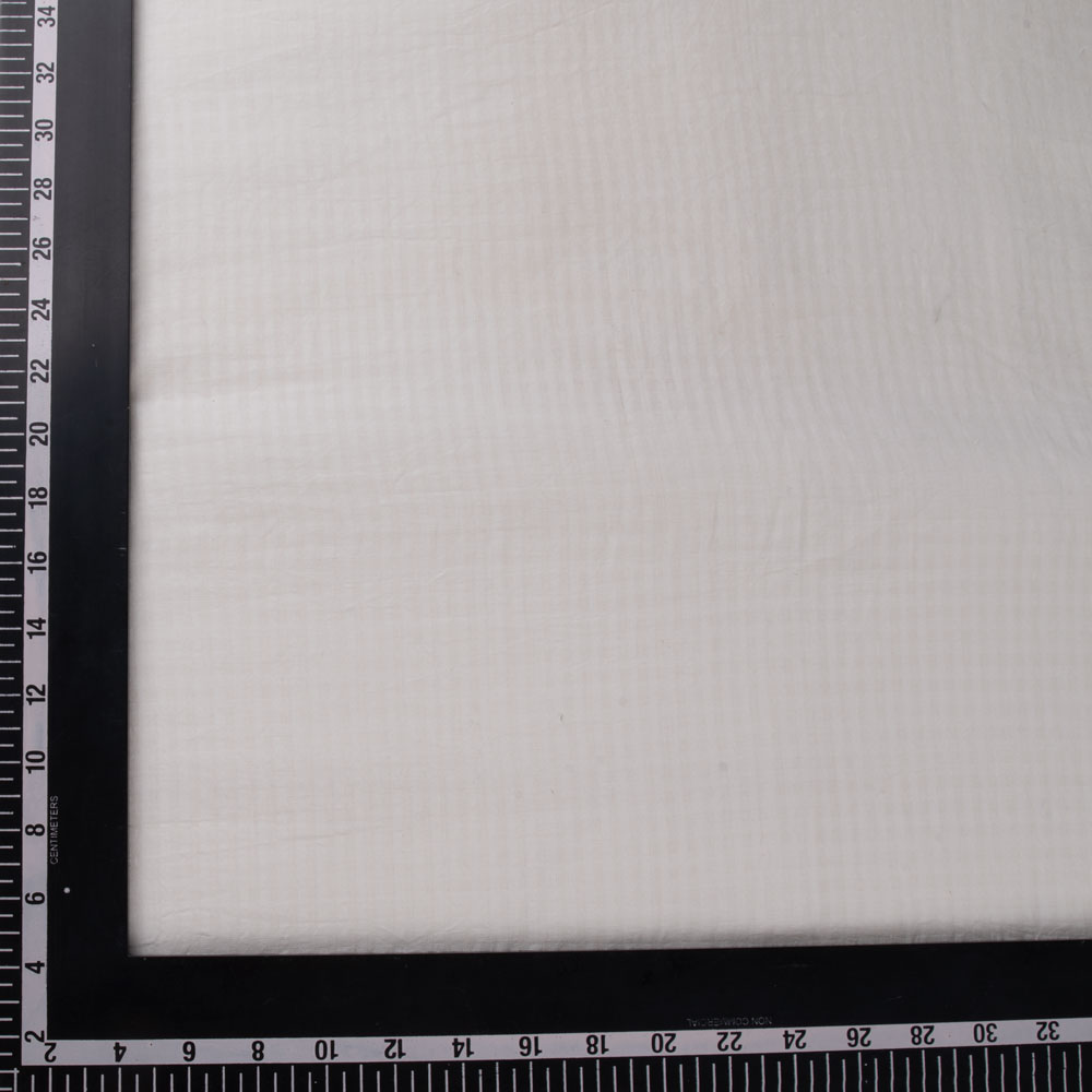 WHITE CHECK COTTON ORGANDY 70 GSM HANDWOVEN FABRIC | BLEACHED WHITE & DYEABLE 03
