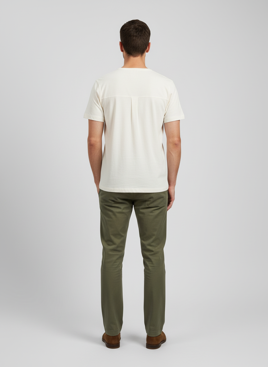 Roundneck T-Shirt - Popover Placket