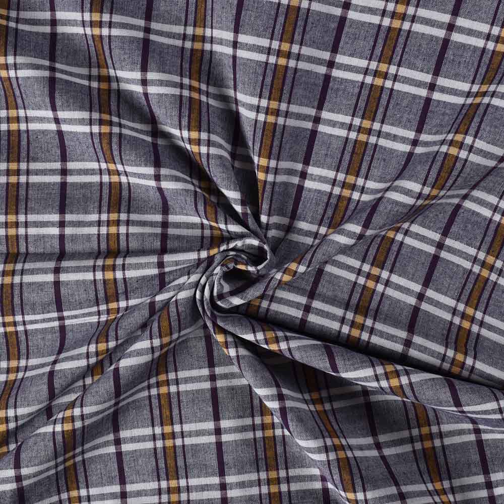 CHECK MULTICOLOR PURE COTTON 98 GSM HANDWOVEN FABRIC 522