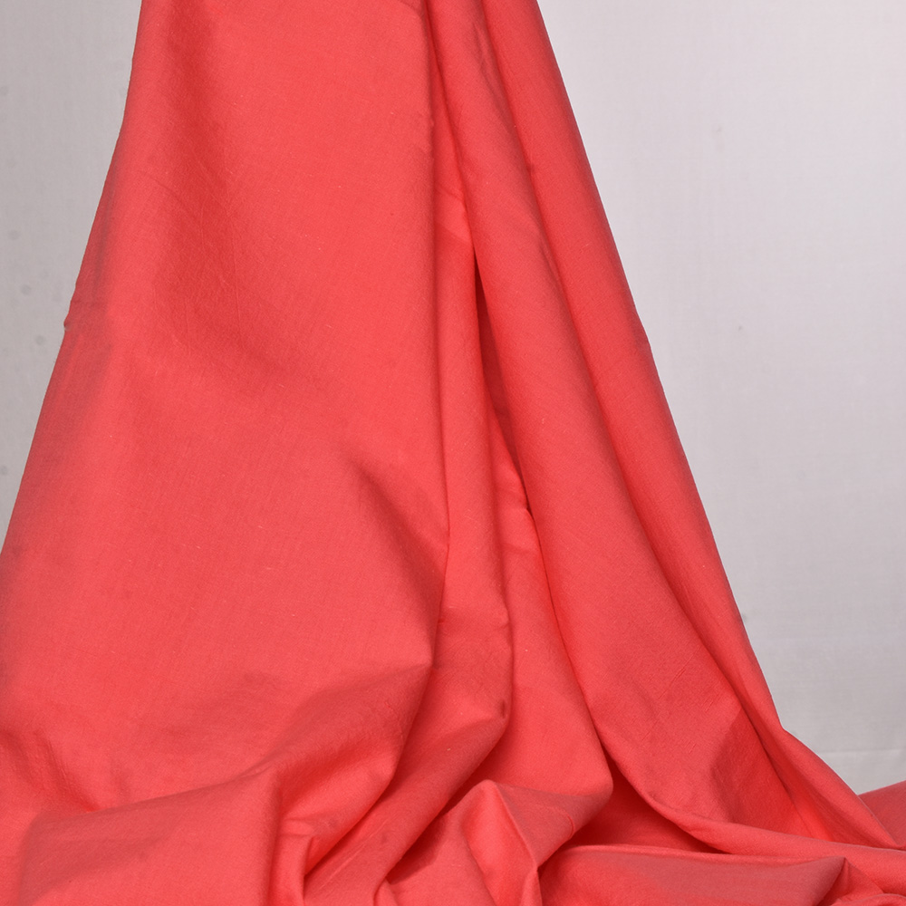 Plain Pink Khadi Cotton 90 GSM Handwoven Fabric