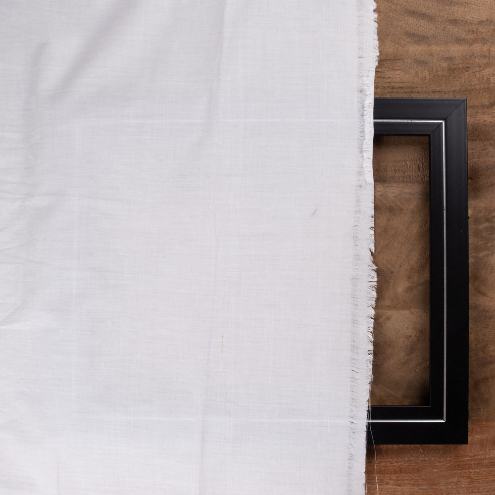WHITE Mulmul KHADI COTTON 83 GSM FABRIC - BLEACHED WHITE & DYEABLE