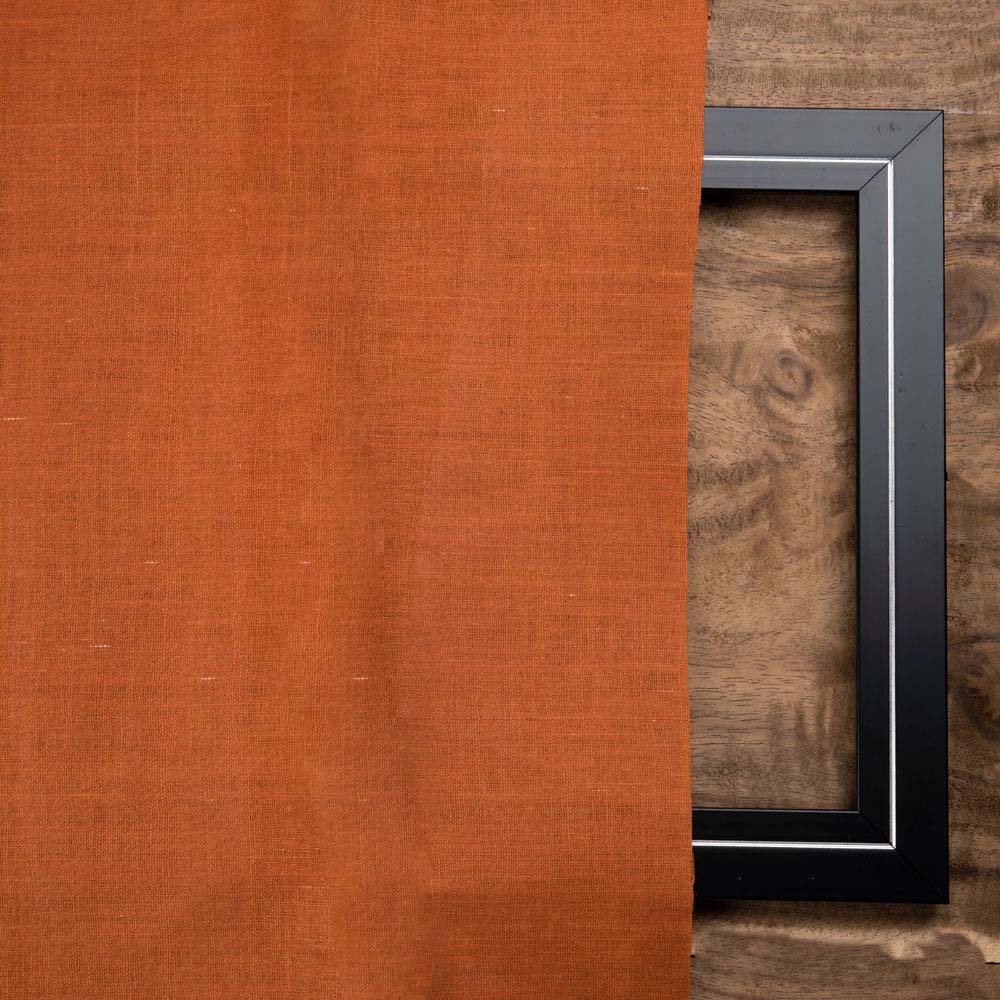 PLAIN BROWN KHADI 122 GSM FABRIC - HANDSPUN & HANDWOVEN