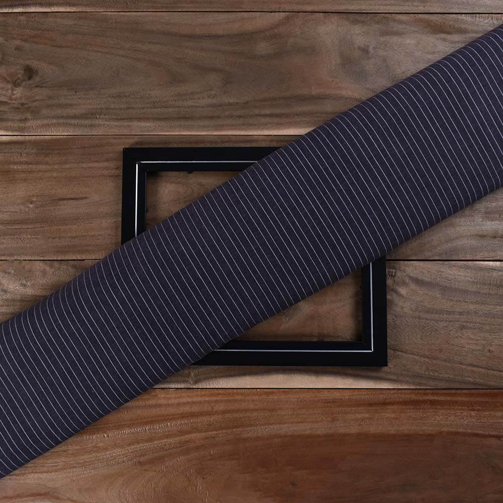 Stripe Black Pure Cotton 110 GSM Handwoven Fabric