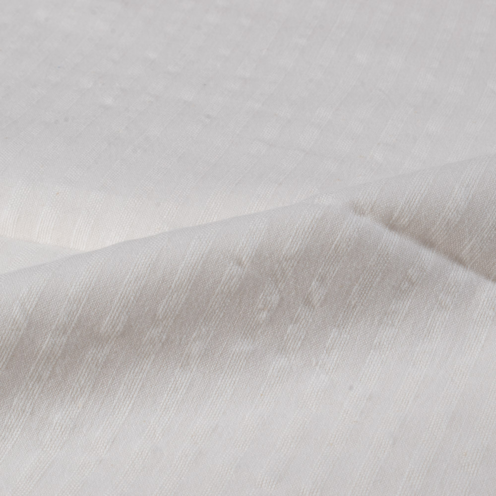 WHITE STRIPE COTTON 89 GSM FABRIC - BLEACHED WHITE & DYEABLE