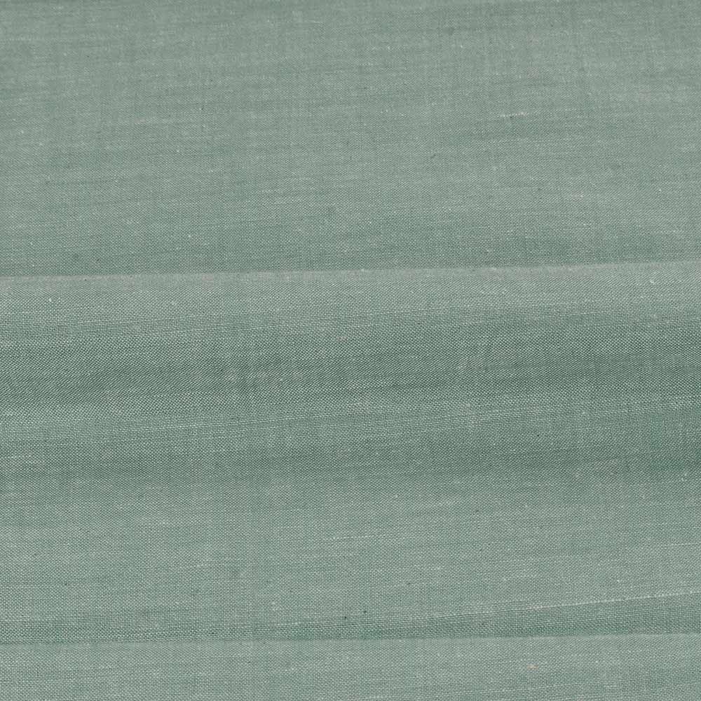 CHAMBRAY LIGHT GREEN KHADI COTTON 92 GSM HANDWOVEN FABRIC