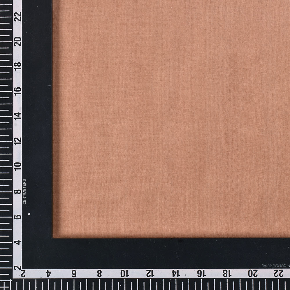 PLAIN PEACH KHADI COTTON 65 GSM HANDWOVEN FABRIC H66