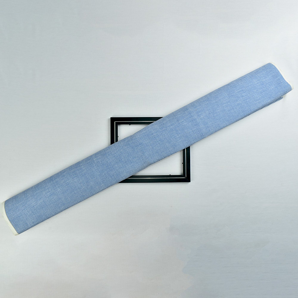 Chambray Blue Khadi Cotton 105 GSM Handwoven Fabric