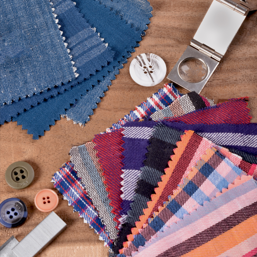 Handloom Jacquard, Twill, Satin & Denim Khadi Fabric Swatches