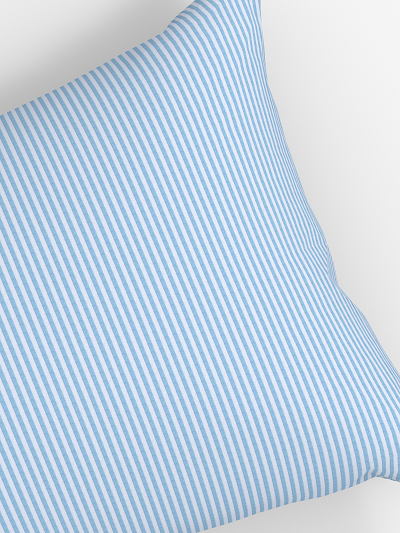 Stripe Blue Pure Cotton Lumbar Cushion Cover