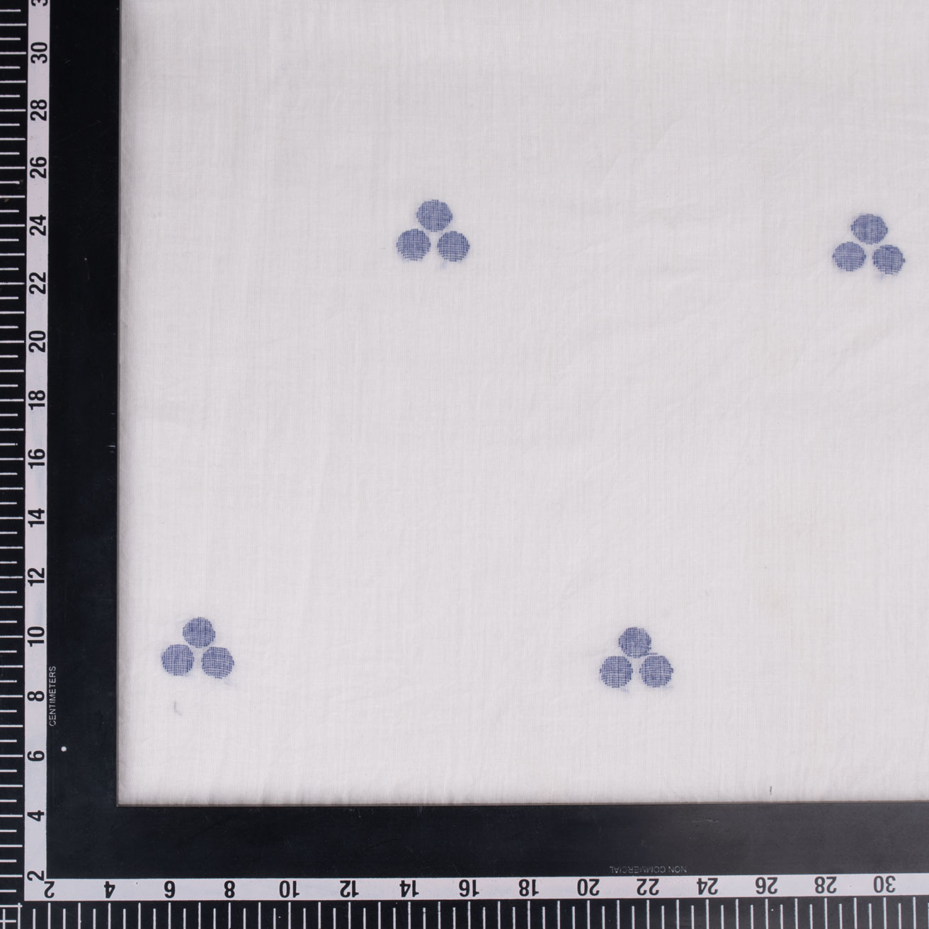 GEOMETRIC WHITE JAMDANI PURE COTTON 55 GSM FABRIC 174