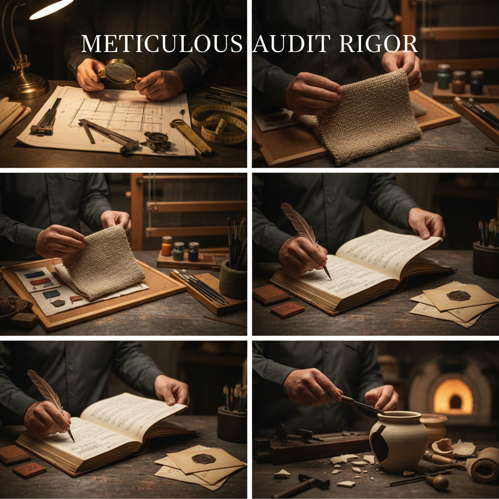 Structured audit steps for verifying silk manufacturers including documentation, site visits, and sample checks