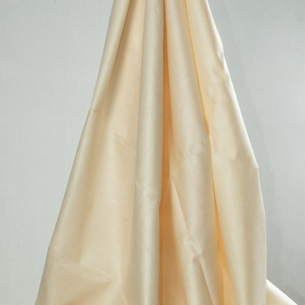 Plain Natural Pure Tussar Silk 95 GSM Handwoven Fabric