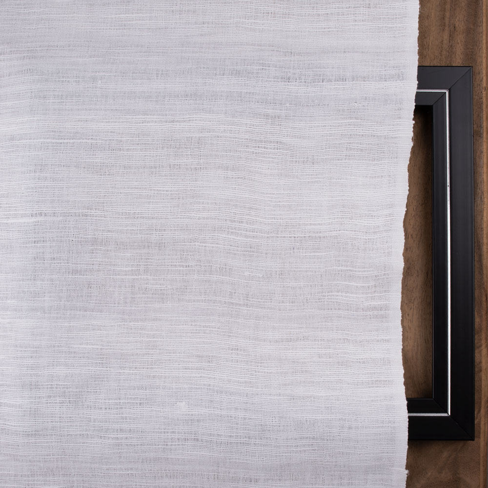 WHITE KHADI 190 GSM HANDSPUN & HANDWOVEN FABRIC | BLEACHED WHITE & DYEABLE