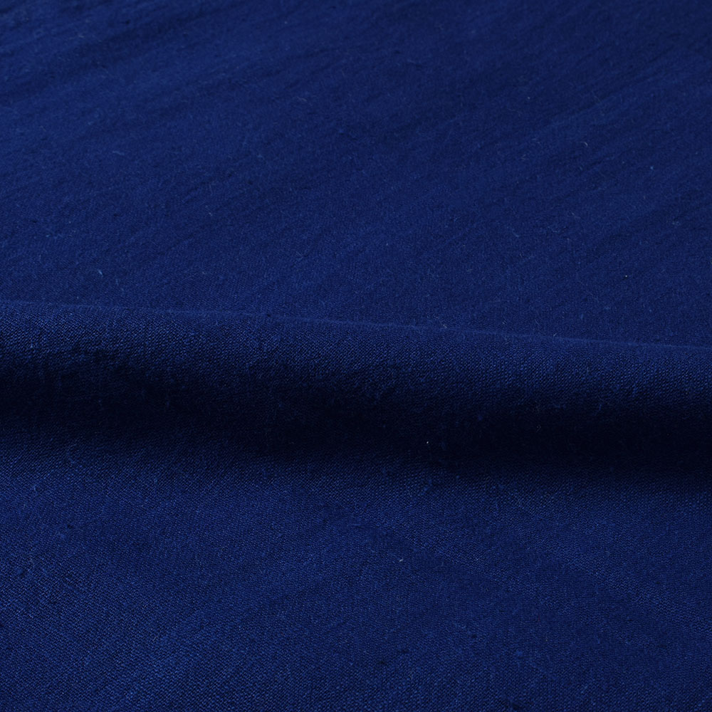 PLAIN BLUE PURE KHADI 142 GSM HANDWOVEN FABRIC