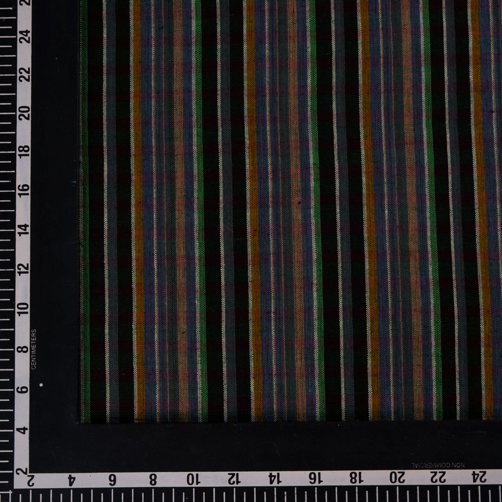 CHECK MULTICOLOUR KHADI COTTON 134 GSM HANDWOVEN FABRIC