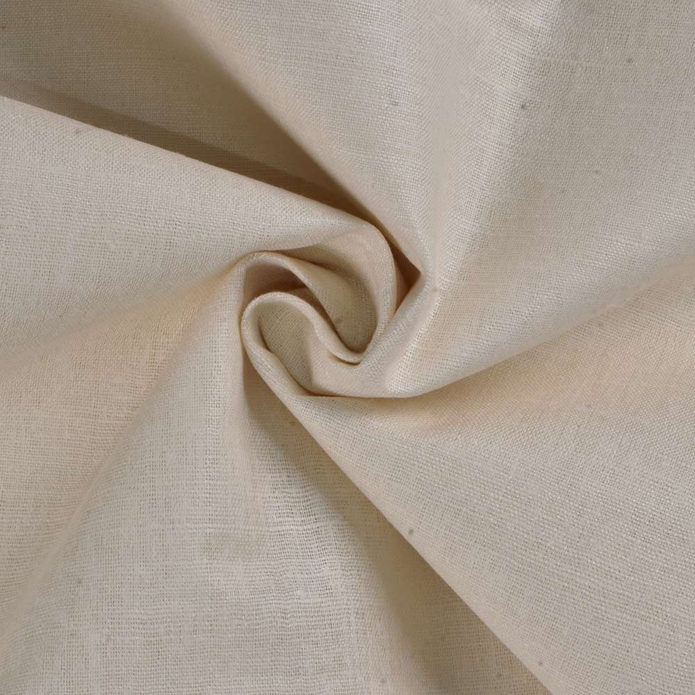 Plain Natural Pure Matka Silk Chanderi 83 GSM Handwoven Fabric