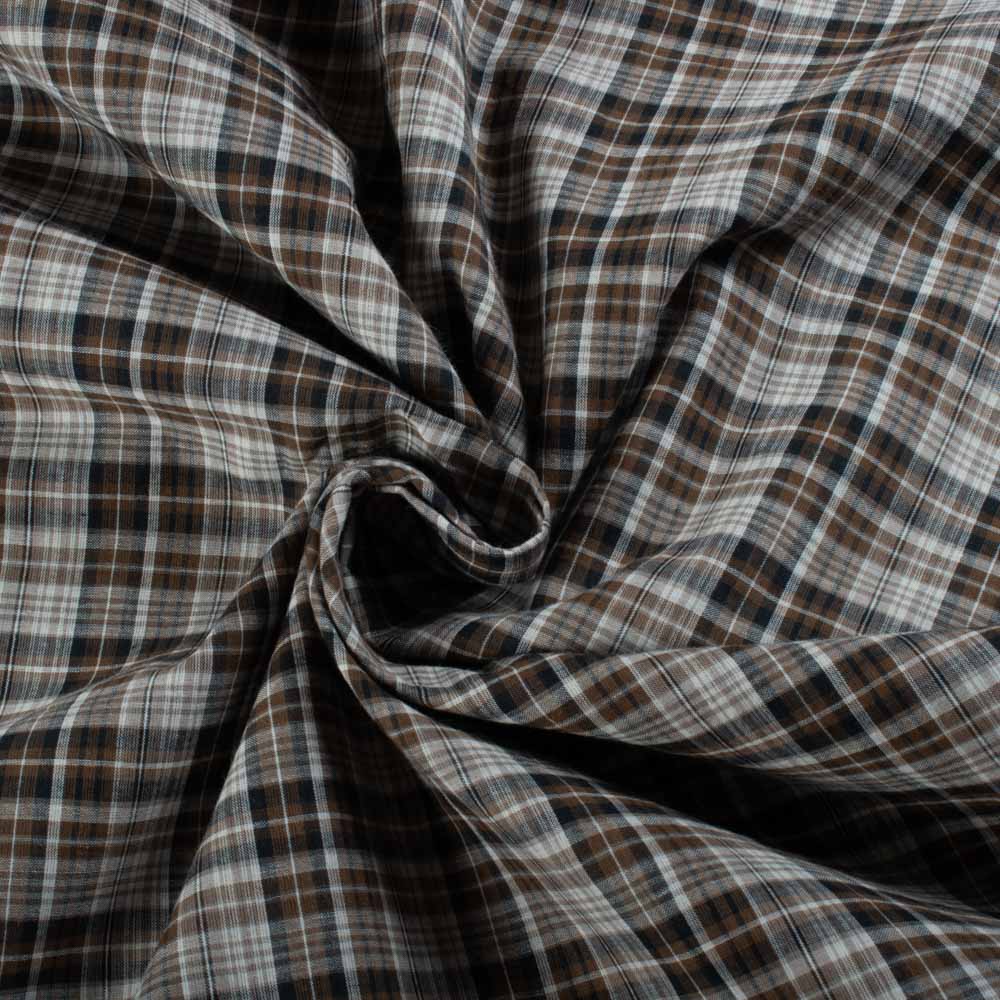 Check Multicolour Pure Cotton 60 GSM Handwoven Fabric 868