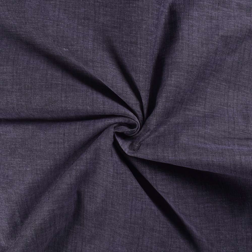 Stripe Navy Blue Pure Cotton 74 GSM Handwoven Fabric