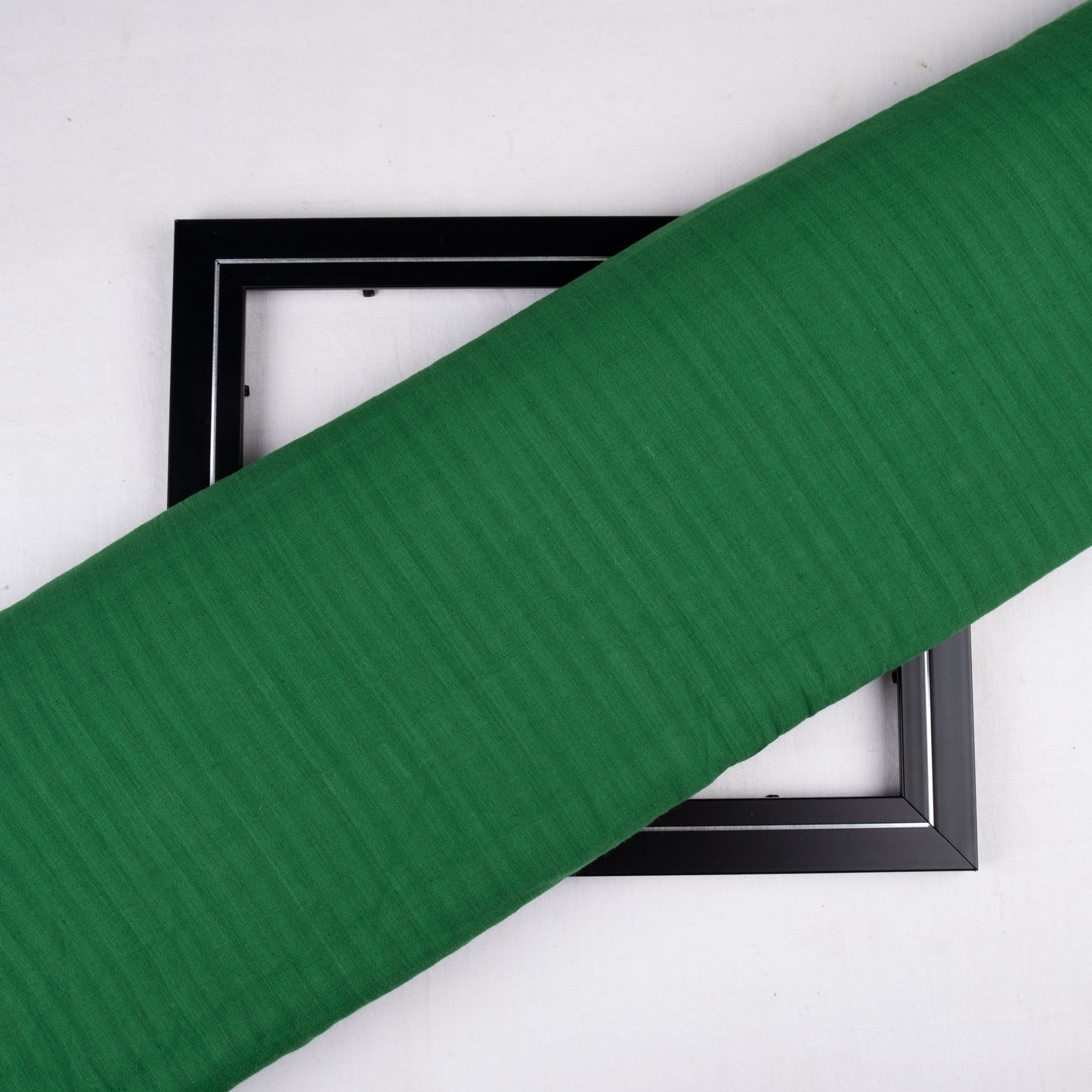 Stripe Dark Green Pure Cotton 92 GSM Handwoven Fabric