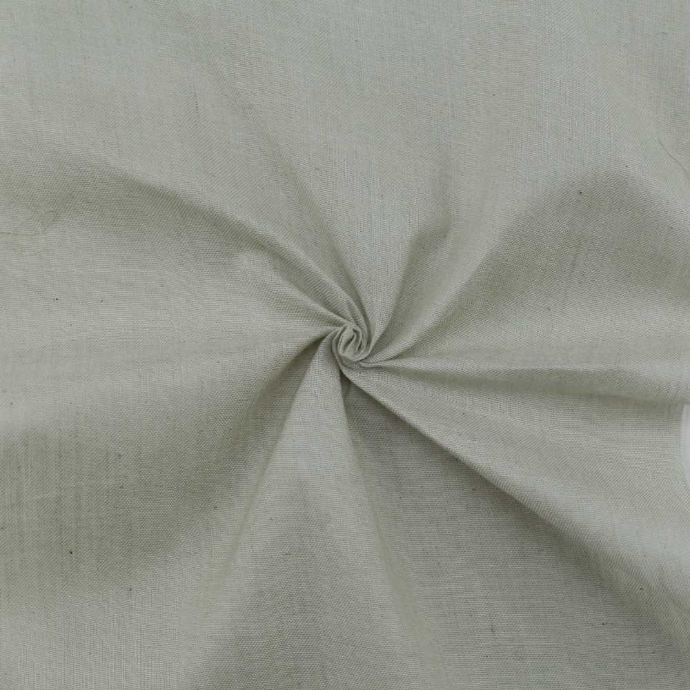 Plain Light Grey Pure Cotton 92 GSM Handwoven Fabric