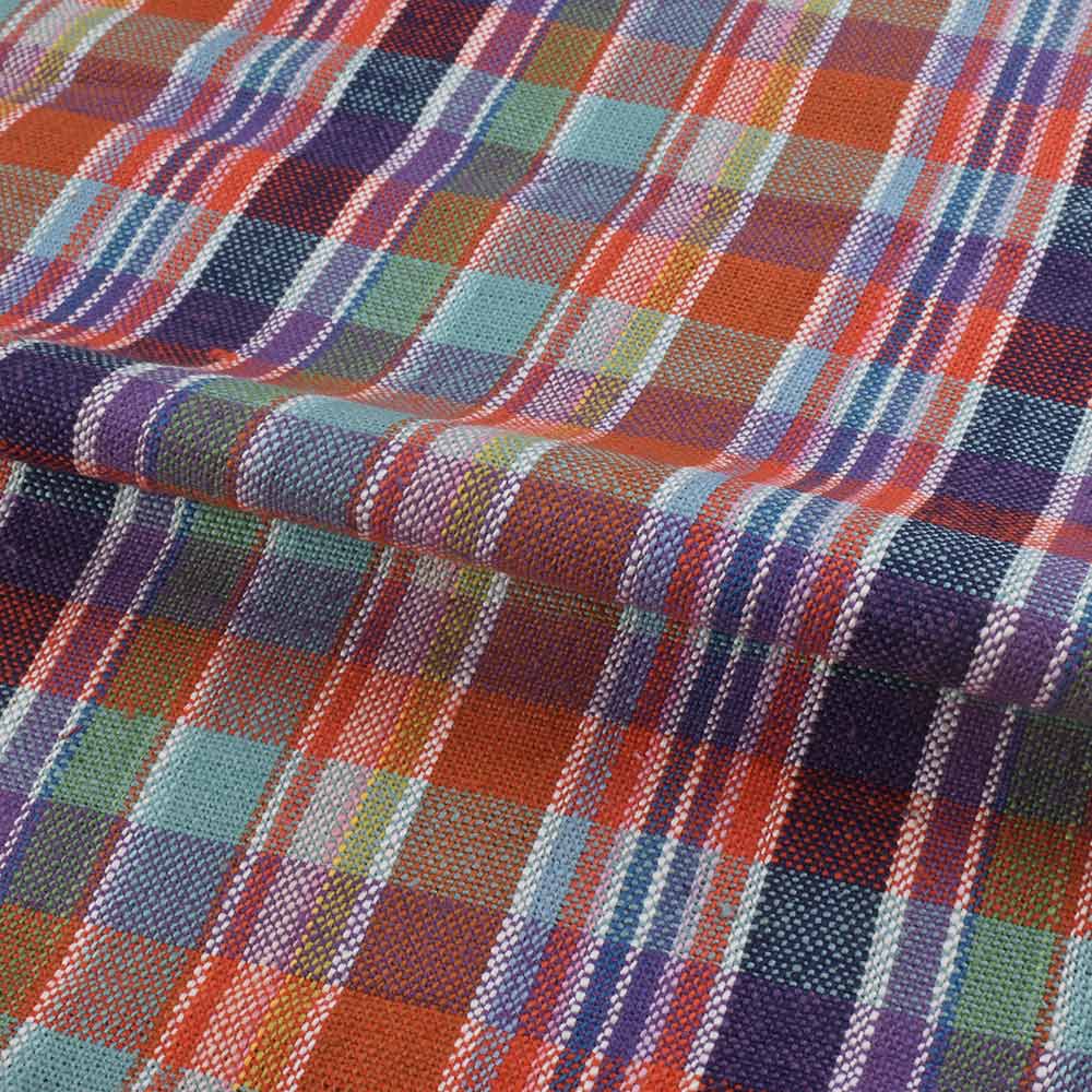 CHECK MULTICOLOR PURE KHADI 260 GSM HANDWOVEN FABRIC