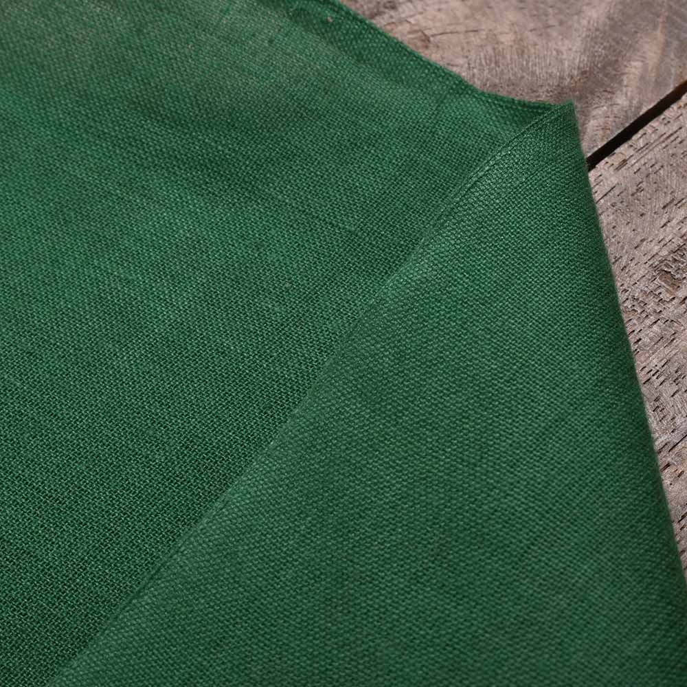 Plain Green Pure Cotton 95 GSM Handwoven Fabric