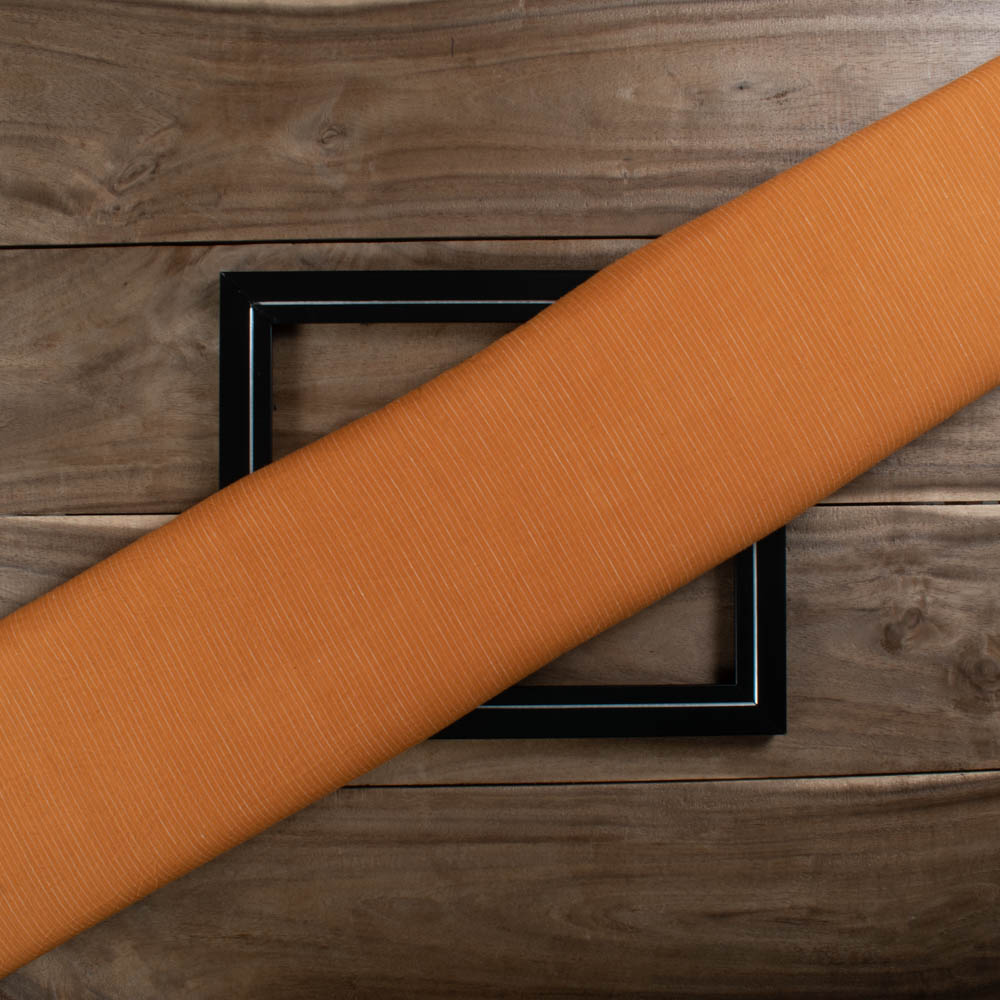 Yellow Base White Stripe Pure Cotton 65 GSM Handwoven Fabric