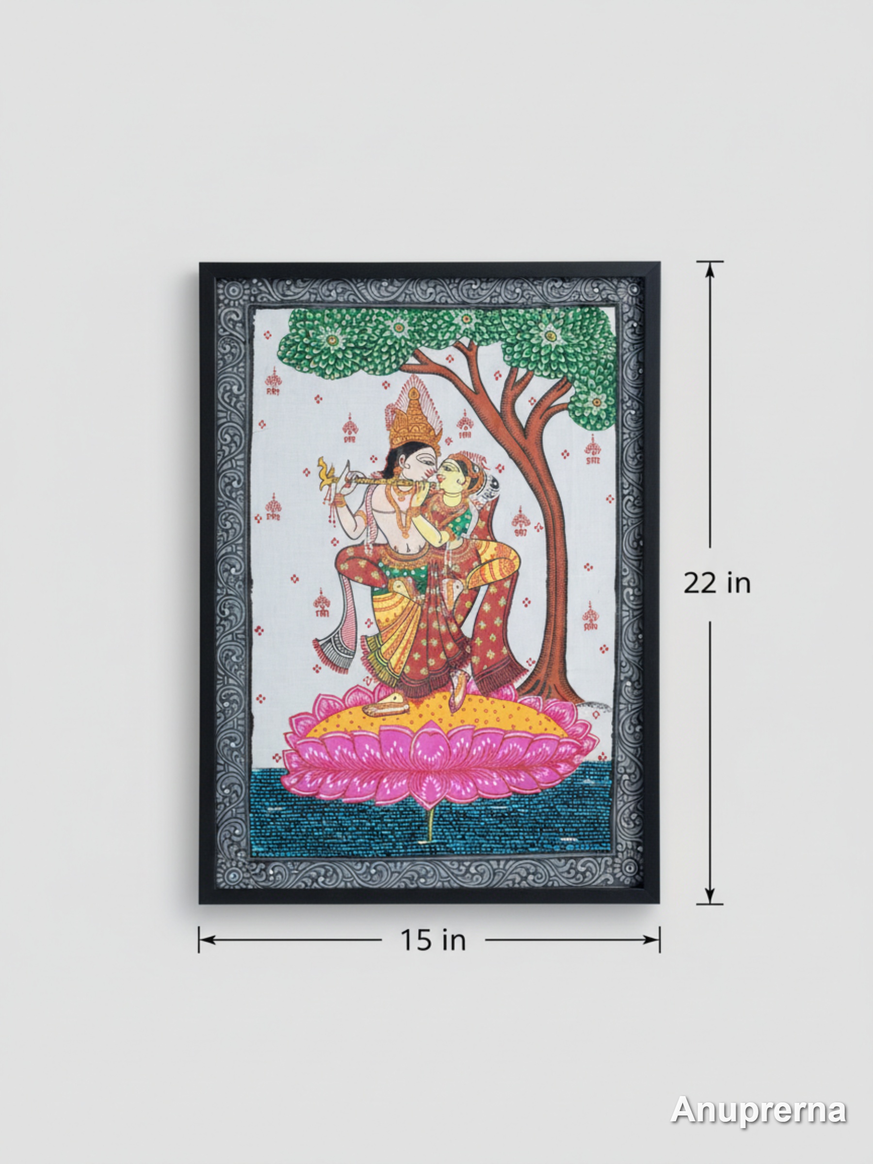 Radha Krishna Pattachitra Wall Art Decor