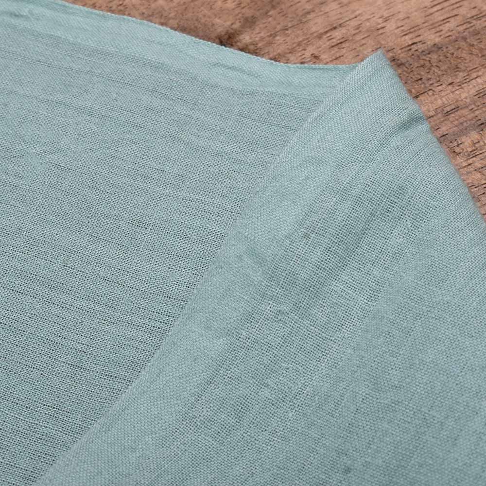 Plain Teal Pure Cotton 70 GSM Handwoven Fabric