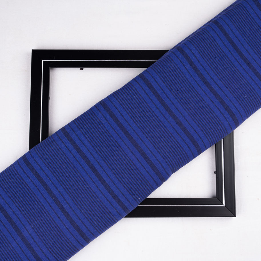 Stripe Violet Pure Cotton 105 GSM Handwoven Fabric