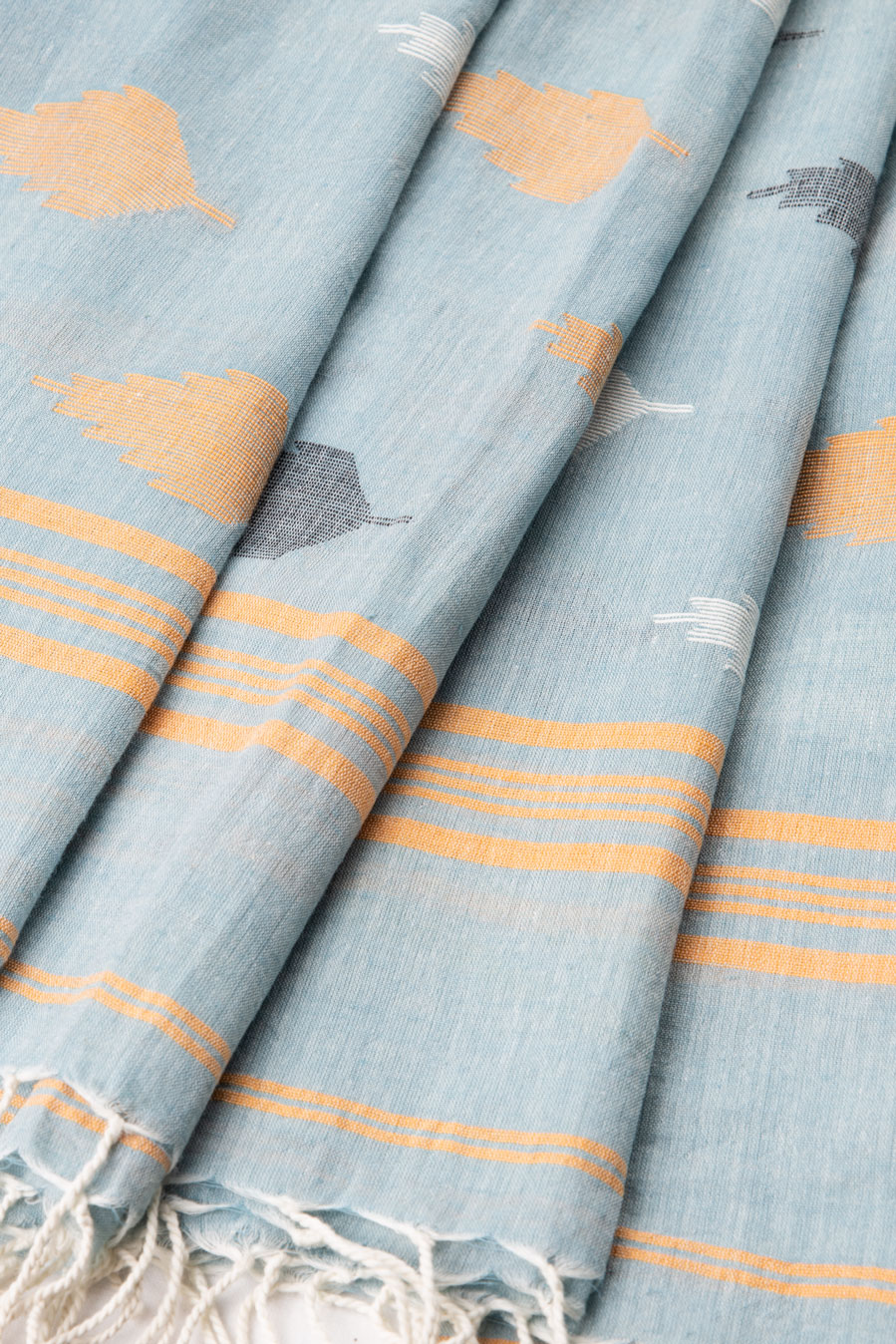 HANDWOVEN BLUE SCARF 95