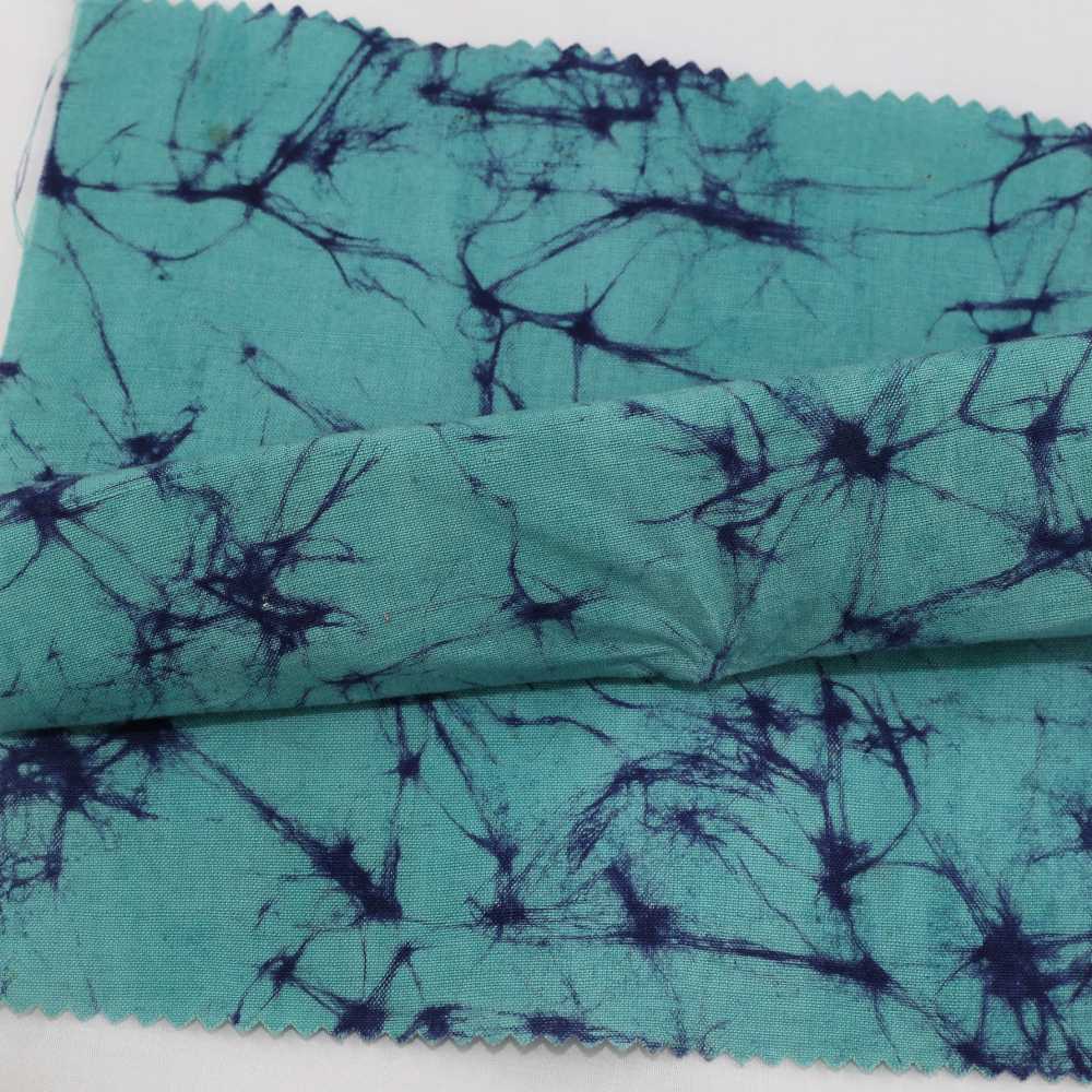 ABSTRACT BLUE BATIK printed COTTON 110 GSM FABRIC - HAND PRINTED
