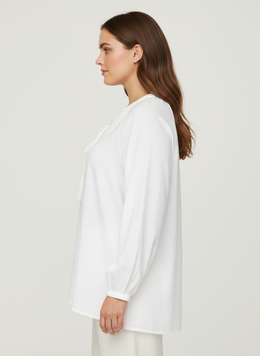 V-Neck With Ties Lose Fit Top