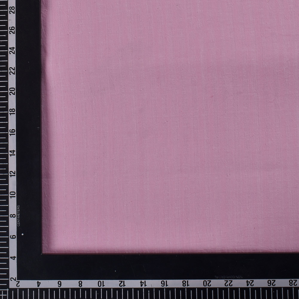 STRIPE BABY PINK KHADI COTTON 100 GSM HANDWOVEN FABRIC